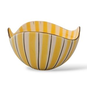 Vintage 1950s ESD Japan Mid-Century Leaf Bowl – Yellow & White